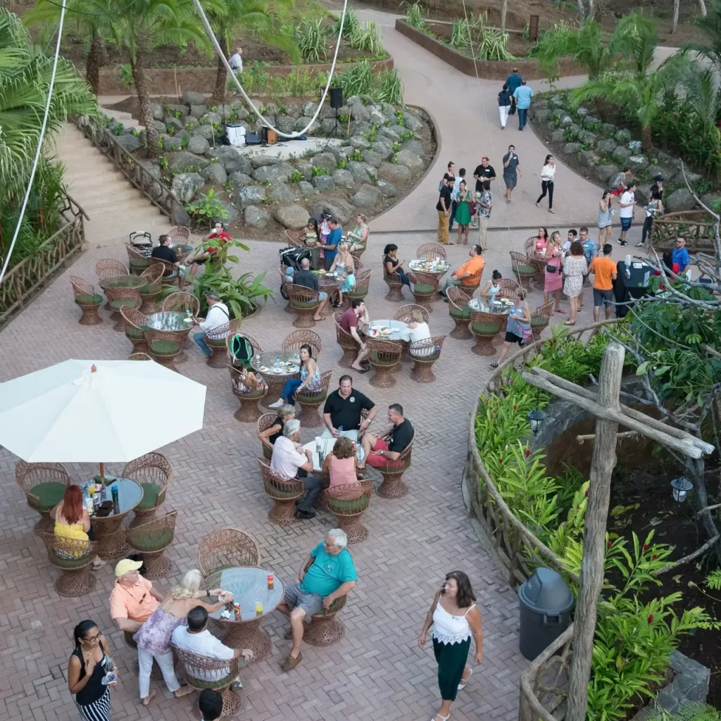 Gardens and visitor area at an animal sanctuary near Guanacaste, Costa Rica