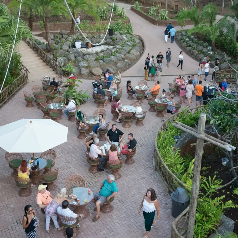 Gardens and visitor area at an animal sanctuary near Guanacaste, Costa Rica