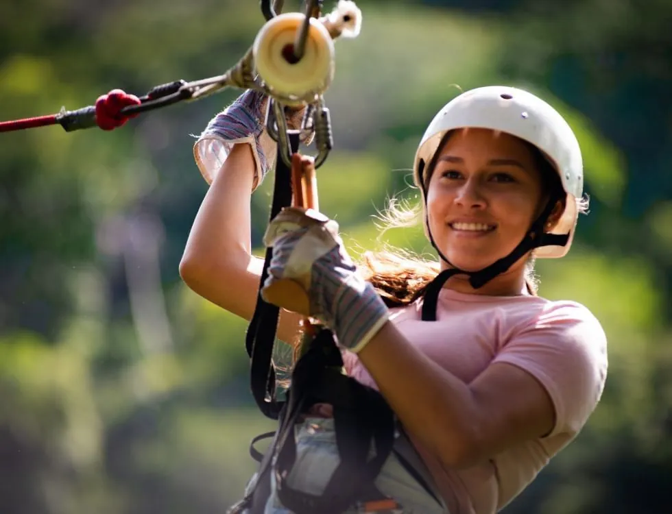 Ziplining on the Buena Vista combo tour at Rincón de la Vieja, Costa Rica