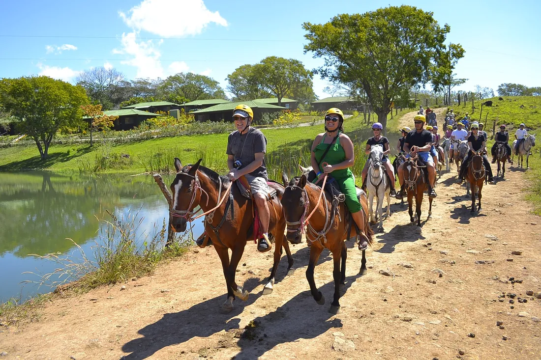 Horseback riding on forest trails at Buena Vista, Rincón de la Vieja, Costa Rica