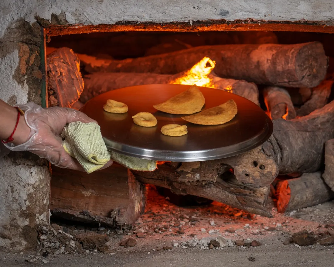 Traditional tortillas cooked over a wood fire at La Fonda, Buena Vista, Rincón de la Vieja, Costa Rica