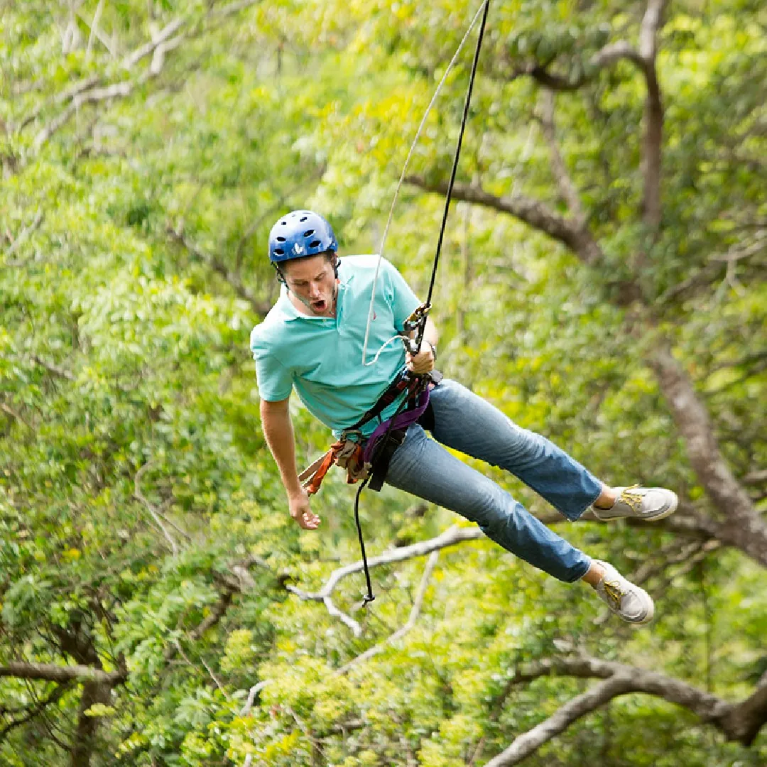 Ziplining through the canopy at Buena Vista, Rincón de la Vieja, Costa Rica