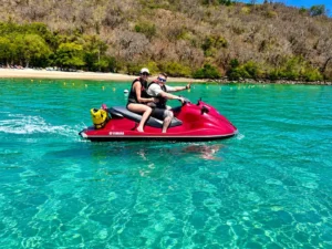 Two riders on a jet ski, Gulf of Papagayo, Costa Rica