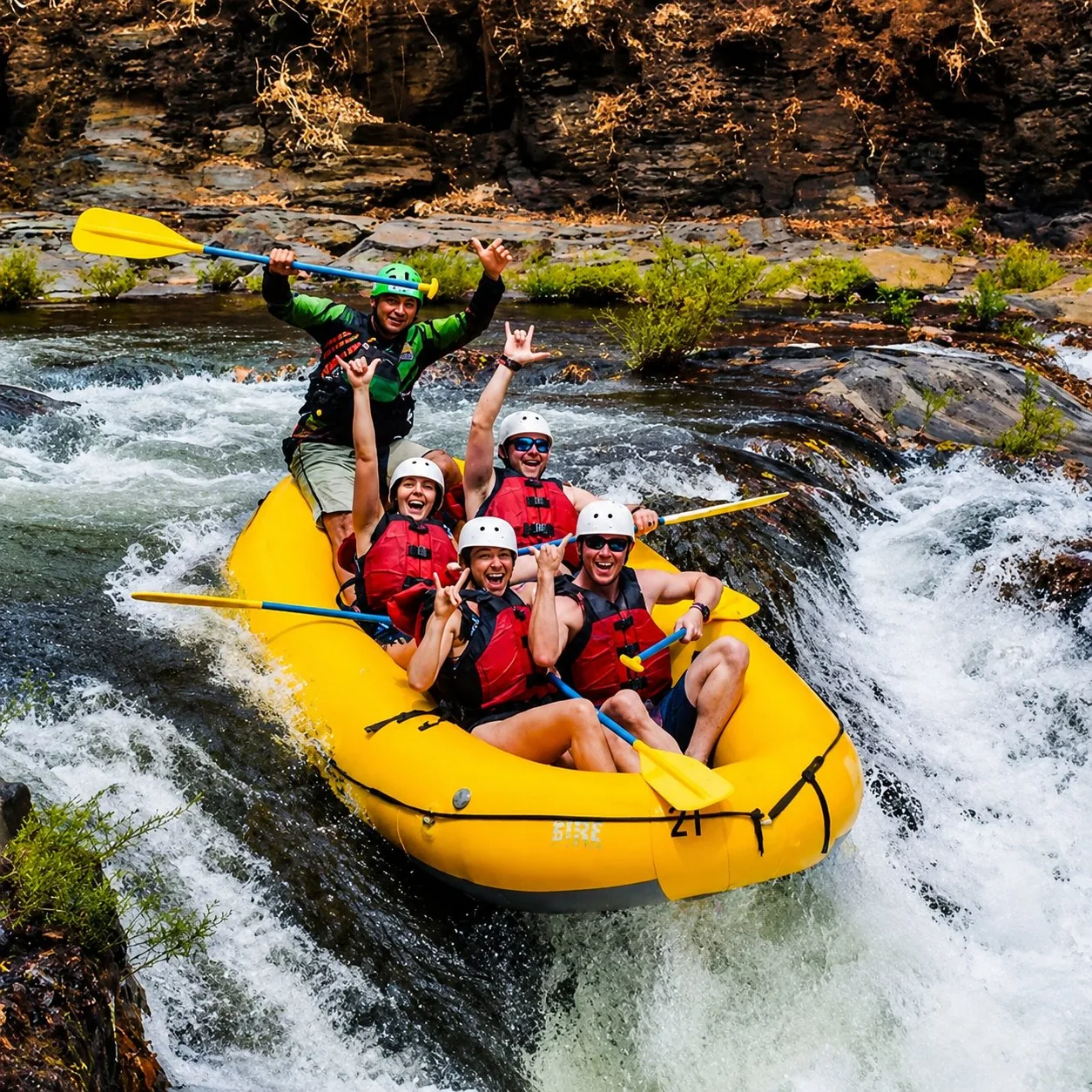 White water rafting on the Tenorio River, Guanacaste, Costa Rica