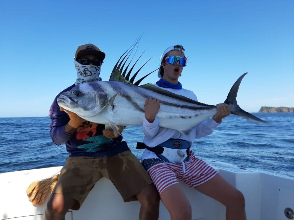 Roosterfish caught on an inshore charter in the Gulf of Papagayo before being released, Guanacaste, Costa Rica