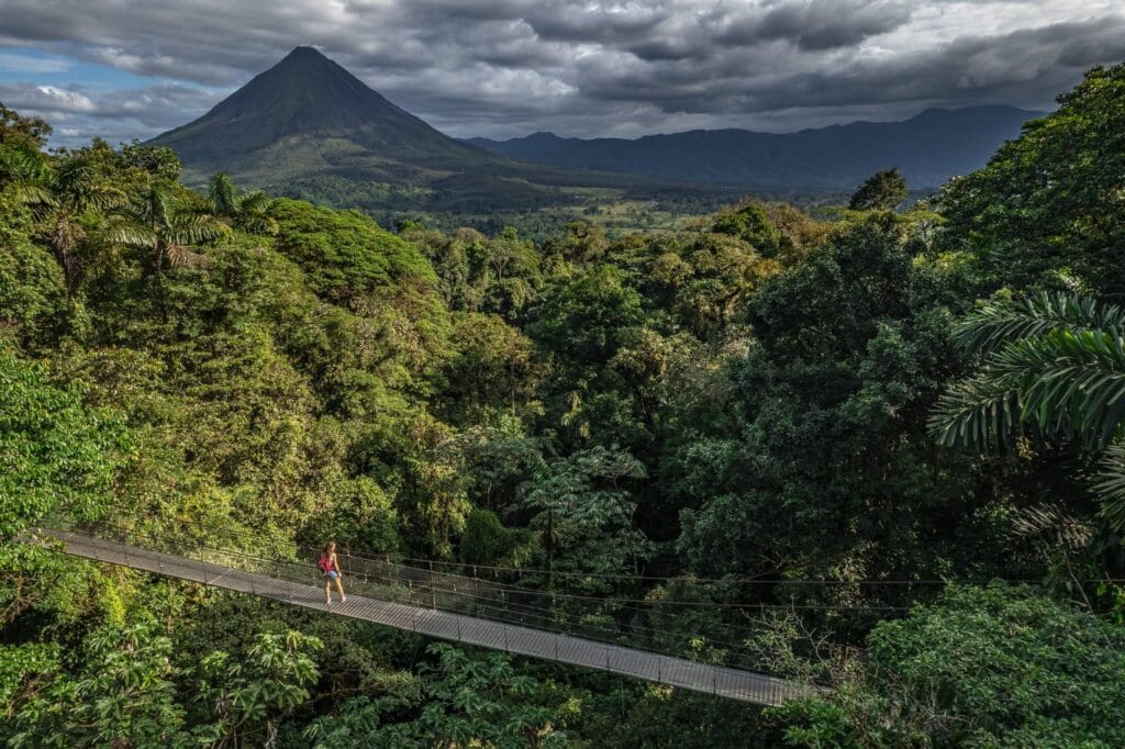 Arenal rainforest canopy near La Fortuna, Alajuela, Costa Rica